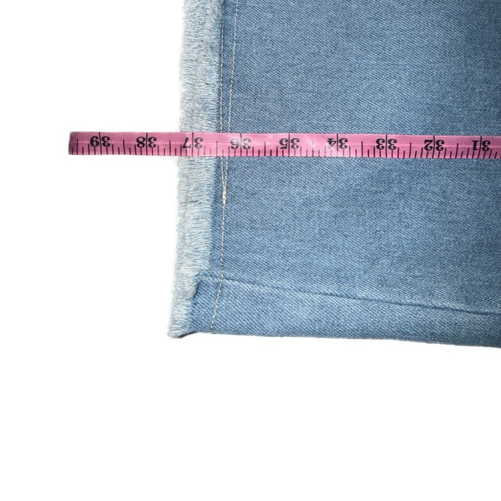 Kourt Pat Front Split Denim Midi Skirt Medium High Rise Raw Hem NWT - Picture 5 of 12